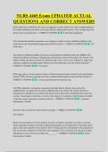 NURS 4465 Exam UPDATED ACTUAL &NewLine;QUESTIONS AND CORRECT ANSWERS