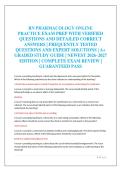 RN PHARMACOLOGY ONLINE&NewLine;PRACTICE EXAM PREP WITH VERIFIED&NewLine;QUESTIONS AND DETAILED CORRECT&NewLine;ANSWERS &vert; FREQUENTLY TESTED&NewLine;QUESTIONS AND EXPERT SOLUTIONS &vert; A&plus;&NewLine;GRADED STUDY GUIDE &vert; NEWEST 2026&ndash;2027&NewLine;EDITION &vert; COMPLETE EXAM REVIEW &vert;&NewLine;GUARANTEED PASS