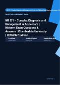 NR 571 Complex Diagnosis and Management in Acute Care &NewLine;Midterm Actual Exam 2026&sol;2027 &ndash; 100&percnt; Verified &vert; Detailed &NewLine;Rationales &ndash; Pass Guaranteed &ndash; A&plus; Graded