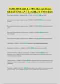 NURS 665 Exam 1 UPDATED ACTUAL &NewLine;QUESTIONS AND CORRECT ANSWERS