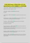 CMI 3358 Exam 1 UPDATED ACTUAL &NewLine;QUESTIONS AND CORRECT ANSWERS