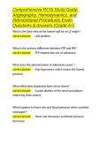 Comprehensive RCIS Study Guide Angiography&comma; Hemodynamics&comma; and Interventional Procedures Exam Questions & Answers &lpar;Grade A&plus;&rpar;&period;docx&NewLine;&NewLine;