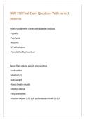 NUR 390 Final Exam Questions With correct Answers