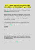 HESI Comprehensive Exam 1 UPDATED &NewLine;QUESTIONS AND CORRECT ANSWERS