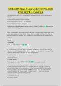 NUR 3805 Final Exam QUESTIONS AND &NewLine;CORRECT ANSWERS