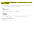 ATI Profession and Professional Identity ACTUAL UPDATED QUESTIONS AND &NewLine;CORRECT ANSWERS 