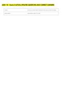 ADN 110 - Exam 2 ACTUAL UPDATED QUESTIONS AND CORRECT ANSWERS