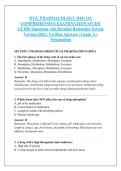 WGU PHARMACOLOGY D441 OA &NewLine;COMPREHENSIVE EXAMINATION STUDY &NewLine;GUIDE Questions with Detailed Rationales Newest &NewLine;Version 2026 &vert; Verified Answers &vert; Grade A&plus; &NewLine;Preparation