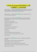 CNUR 107 Exam QUESTIONS AND &NewLine;CORRECT ANSWERS