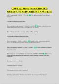 CNUR 107 Week Exam UPDATED &NewLine;QUESTIONS AND CORRECT ANSWERS