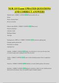 NUR 315 Exam UPDATED QUESTIONS &NewLine;AND CORRECT ANSWERS