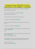 Nursing 315 Exam UPDATED ACTUAL &NewLine;QUESTIONS AND CORRECT ANSWERS