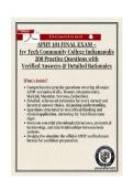 APHY 101 Final Exam &ndash; Ivy Tech Community College Indianapolis&colon; Complete 200-Question Practice Test Bank with Verified Answers & Detailed Rationales &vert; Updated 2025&sol;2026 Edition &vert; 100&percnt; Pass Guarantee