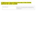 ACVREP Domain 2&colon; Relevant Medical Information ACTUAL UPDATED &NewLine;QUESTIONS AND CORRECT ANSWERS 