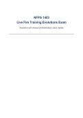 NFPA 1403&NewLine;Live Fire Training Evolutions Exam&NewLine;Questions with Answers & Rationales&vert; Latest Update&NewLine;