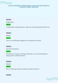CMST 225 NONVERBAL COMMUNICATION ACTUAL EXAM TEST PAPER FULL QUESTIONS CORRECT
