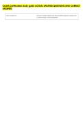 CCMA Certification study guide ACTUAL UPDATED QUESTIONS AND CORRECT &NewLine;ANSWERS 