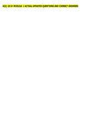 ACQ 1010 MODULE 1 ACTUAL UPDATED QUESTIONS AND CORRECT ANSWERS &NewLine;