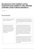 PHI 220 EXAM WITH CORRECT ACTUAL QUESTIONS AND CORRECTLY WELL DEFINED ANSWERS LATEST ALREADY GRADED A&plus;