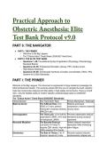 Practical Approach to Obstetric Anesthesia Test Bank &lpar;v9&period;0&rpar; &vert; 2026&sol;2027 Protocols &vert; 50&plus; S-Tier Case Scenarios & Rationales