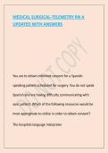 MEDICAL SURGICAL-TELEMETRY RN A &NewLine;UPDATED WITH ANSWERS