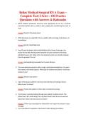 Relias Medical-Surgical RN A Exam &ndash; Complete Test &lpar;2 Sets&rpar; &ndash; 150 Practice Questions with Answers & Rationales&NewLine;