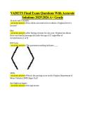 VADETS Final Exam Questions With Accurate &NewLine;Solutions 20252026 A&plus; Grade
