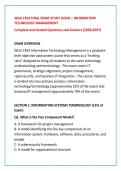 WGU C954 Information Technology Management Final Exam Study Guide &vert; Original Practice Questions with Detailed Explanations &vert; 2026&sol;2027 Edition