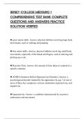 JERSEY COLLEGE MEDSURG 1&NewLine;COMPREHENSIVE TEST BANK COMPLETE&NewLine;QUESTIONS AND ANSWERS PRACTICE&NewLine;SOLUTION VERIFIED
