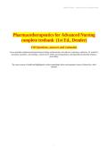 Pharmacotherapeutics for Advanced Nursing complete testbank  &lpar;1st Ed&period;&comma; Demler&rpar;&NewLine;150 Questions&comma; answers and rationales &NewLine;