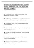 JERSEY COLLEGE MEDSURG 1 EXAM SCRIPT&NewLine;TESTED QUESTIONS AND SOLUTIONS 100&NewLine;PERCENT CORRECT&NewLine;