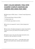 JERSEY COLLEGE MEDSURG 1 FINAL PAPER&NewLine;EXAMPREP COMPLETE QUESTIONS AND&NewLine;ANSWERS VIEW AHEAD STUDY SHEET&NewLine;