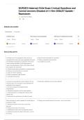 NUR2513 Maternal-Child Exam 2 Actual Questions and Correct Answers &lpar;Graded A&plus;&rpar; &vert; New 2026&sol;27 Update - Rasmussen