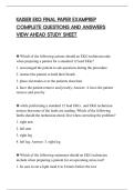 KAISER EKG FINAL PAPER EXAMPREP&NewLine;COMPLETE QUESTIONS AND ANSWERS&NewLine;VIEW AHEAD STUDY SHEET