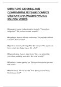 KAREN FLOYD ABDOMINAL PAIN&NewLine;COMPREHENSIVE TEST BANK COMPLETE&NewLine;QUESTIONS AND ANSWERS PRACTICE&NewLine;SOLUTION VERIFIED&NewLine;