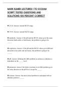 MARK KLIMEK LECTURES 1 TO 12 EXAM&NewLine;SCRIPT TESTED QUESTIONS AND&NewLine;SOLUTIONS 100 PERCENT CORRECT&NewLine;