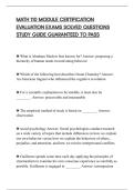MATH 110 MODULE CERTIFICATION&NewLine;EVALUATION EXAMS SOLVED QUESTIONS&NewLine;STUDY GUIDE GUARANTEED TO PASS 