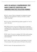 MATH 110 MODULE COMPREHENSIVE TEST&NewLine;BANK COMPLETE QUESTIONS AND&NewLine;ANSWERS PRACTICE SOLUTION VERIFIED