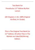 Test Bank For Precalculus 11th Edition By Ron Larson ISBN&colon; 9780357456996&sol;0357456998 ISBN&colon; 9781473788176 &lpar;All Chapters 1-10&comma; 100&percnt; Original Verified&comma; A&plus; Grade&rpar;