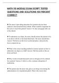 MATH 110 MODULE EXAM SCRIPT TESTED&NewLine;QUESTIONS AND SOLUTIONS 100 PERCENT&NewLine;CORRECT 