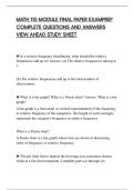 MATH 110 MODULE FINAL PAPER EXAMPREP&NewLine;COMPLETE QUESTIONS AND ANSWERS&NewLine;VIEW AHEAD STUDY SHEET&NewLine;