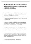 MATH 110 MODULE UPDATED ACTUAL EXAM&NewLine;QUESTIONS AND CORRECT ANSWERS FULL&NewLine;SOLUTION GRADED A&plus;