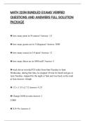 MATH 225N BUNDLED EXAMS VERIFIED&NewLine;QUESTIONS AND ANSWERS FULL SOLUTION&NewLine;PACKAGE