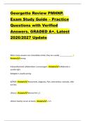 Georgette Review PMHNP&period; &NewLine;Exam Study Guide &ndash; Practice &NewLine;Questions with Verified &NewLine;Answers&period; GRADED A&plus;&period; Latest &NewLine;2026&sol;2027 Update 