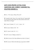 MATH 225N UPDATED ACTUAL EXAM&NewLine;QUESTIONS AND CORRECT ANSWERS FULL&NewLine;SOLUTION GRADED A&plus;
