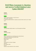 BASI Pilates Assessment A&plus; Questions&NewLine;and Answers Verified Solutions Latest&NewLine;Update 2026&sol;2027