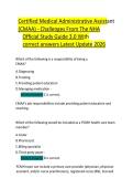 NHA CMAA Official Study Guide 3&period;0 &vert; Challenges & Correct Answers &vert; Latest Update 2026 &vert; Complete Review