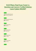 BASI Pilates Final Exam Tested A&plus;&NewLine;Questions and Answers Verified Solutions&NewLine;Latest Update 2026&sol;2027