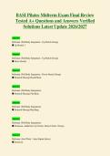 BASI Pilates Midterm Exam Final Review&NewLine;Tested A&plus; Questions and Answers Verified&NewLine;Solutions Latest Update 2026&sol;2027