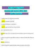 CNA Chapter 1 Exam 2026&sol;2027 &vert; Verified Questions and Answers &vert; Complete Nursing Assistant Review